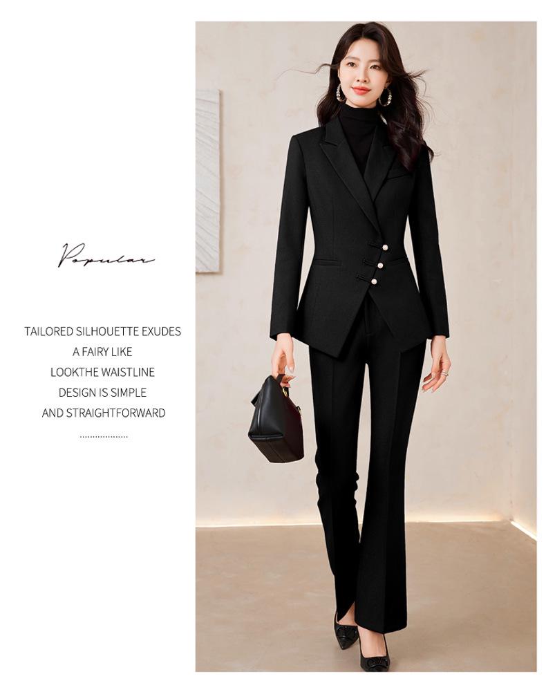 Women's High-End Red Blazer Suit - Casual, Professional, Celebrity Style for Autumn/Spring