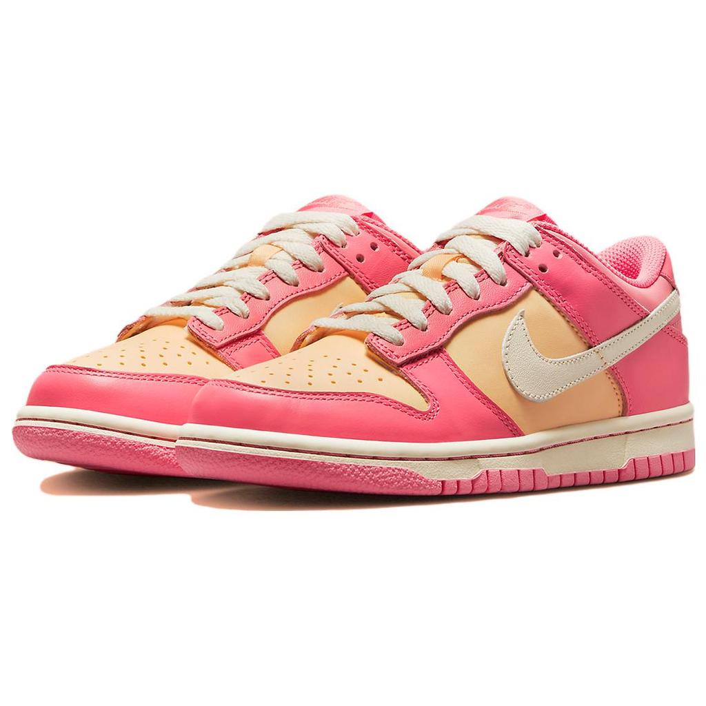New Nike Kids Dunk Low 'Strawberry/Peach Cream' Sneakers DH9765-200