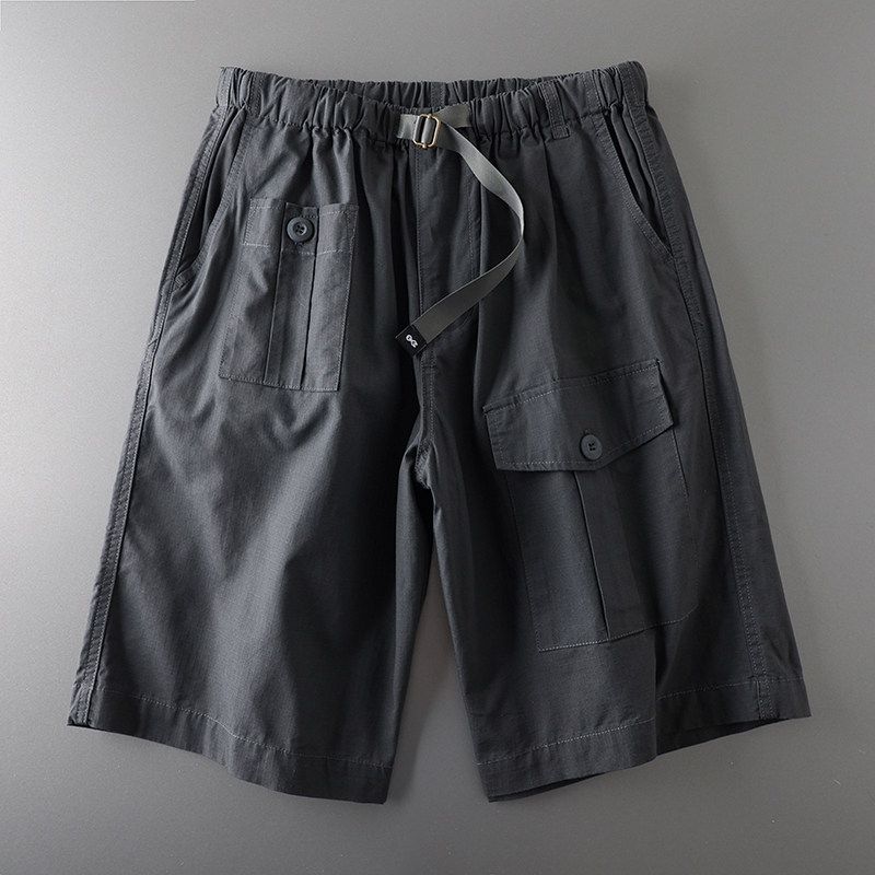 Export Tail Single Cut Label Outdoor Functional Mountain Parka Shorts Men s American High Street Hip Hop Fifth Pants Men s Trousers Dark Gray S