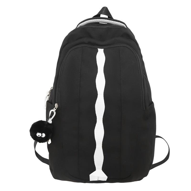 

Рюкзак для студентов большой вместимости, унисекс, студенческая сумка в стиле колледжа для младших и старших классов средней школы чёрный