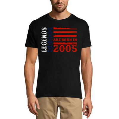 Ανδρικό T-Shirt Οι Θρύλοι Γεννιούνται το 2005 - Σημαία ΗΠΑ Δώρο 16ου Γενεθλίων T-Shirt