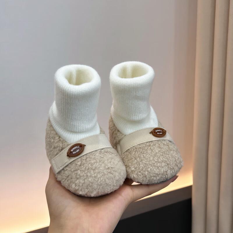 

Unisex Baby Winter High-Top Cotton Shoes, 0-1 Year, Soft Sole, Non-Slip, Anti-Drop, Plus Velvet, Crawling Pre-Walking Shoes. S - 10.5cm, 0-5 months