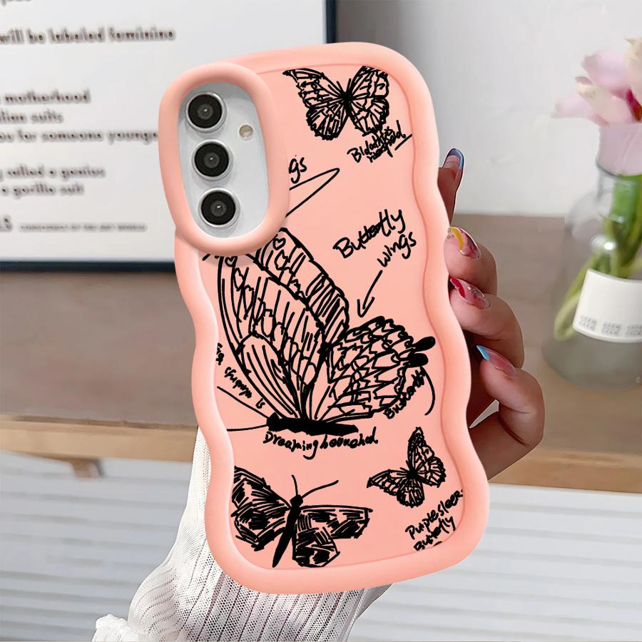 Butterfly Flower Soft Phone Cover Case for Samsung Galaxy A15 A16 A21s A12 A13 A52 A14 A11 A53 A33 A22 A05 A23 A04 A06 A03