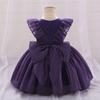 Kinder Baby Mädchen Kleidung Pailletten Großen Bogen Baby Mädchen Kleid 1. Geburtstag Party Hochzeit Kleid Für Mädchen Palast Prinzessin Kleider