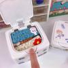 Large Capacity Desk Organizer Box with Lid Stationery Containers  Student Children