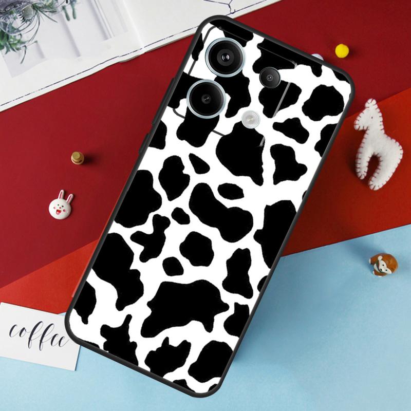 White Black Cow Print Case For Xiaomi Redmi Note 13 Pro 14 12 11 10 15 Pro Plus Redmi 10C 12C 13C 14C 15C 15 Cover