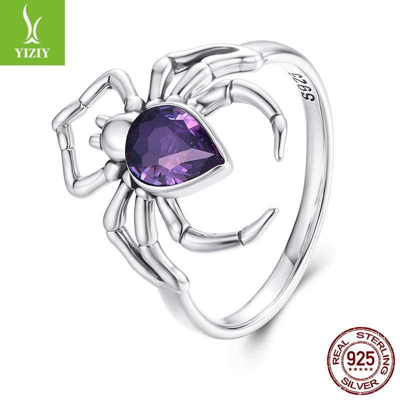 Personalized Dark Wind Spider Ring Men'S And Women'S Niche S925 Sterling Silver Insect Ring Jewelry