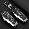 Zinc Alloy New Leather Car Key Case Cover Shell Fob for BYD Song Plus Atto 3 Han EV DM Qin Seal Dolphin Protective Auto Keychain