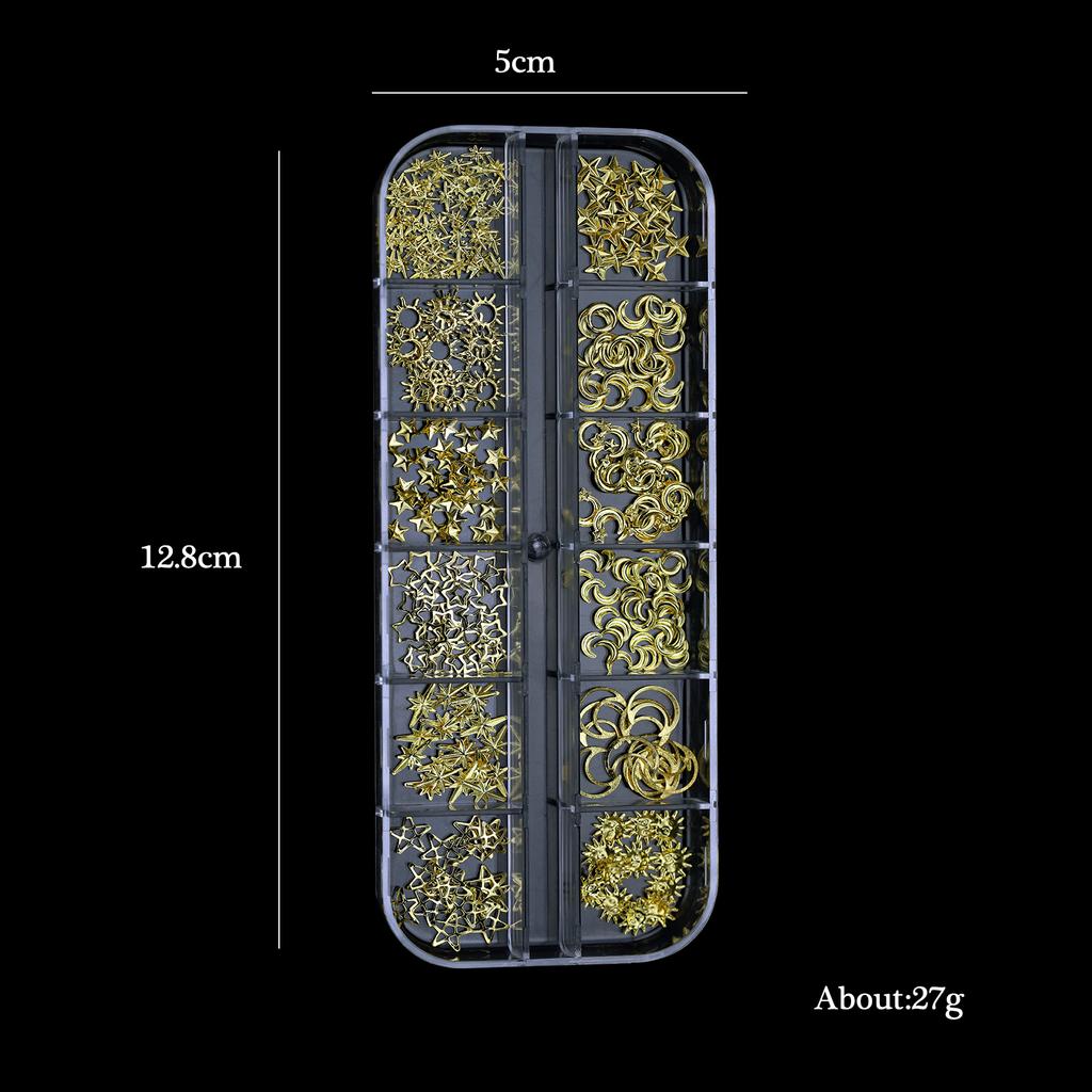 Boxed Half Round Flatback Nail Rhinestones Multi Size Gold Silver Pearls Caviar Nail Art Decorations Gold Beads Ocean Accessorie