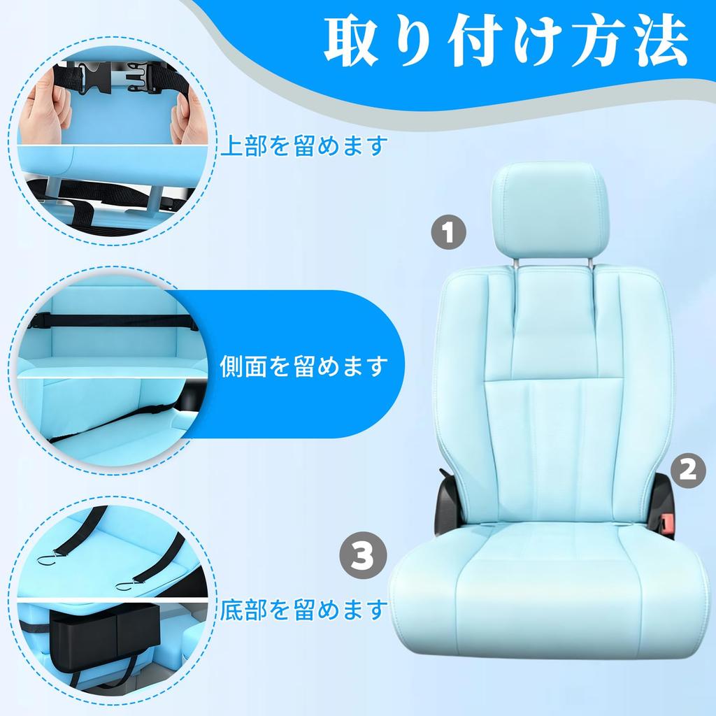 NODIBRO Car Seatback Pockets with Folding Kick Multifunctional Storage for Car Rests and Waterproof and Large Drink Small Easy Convenient Car