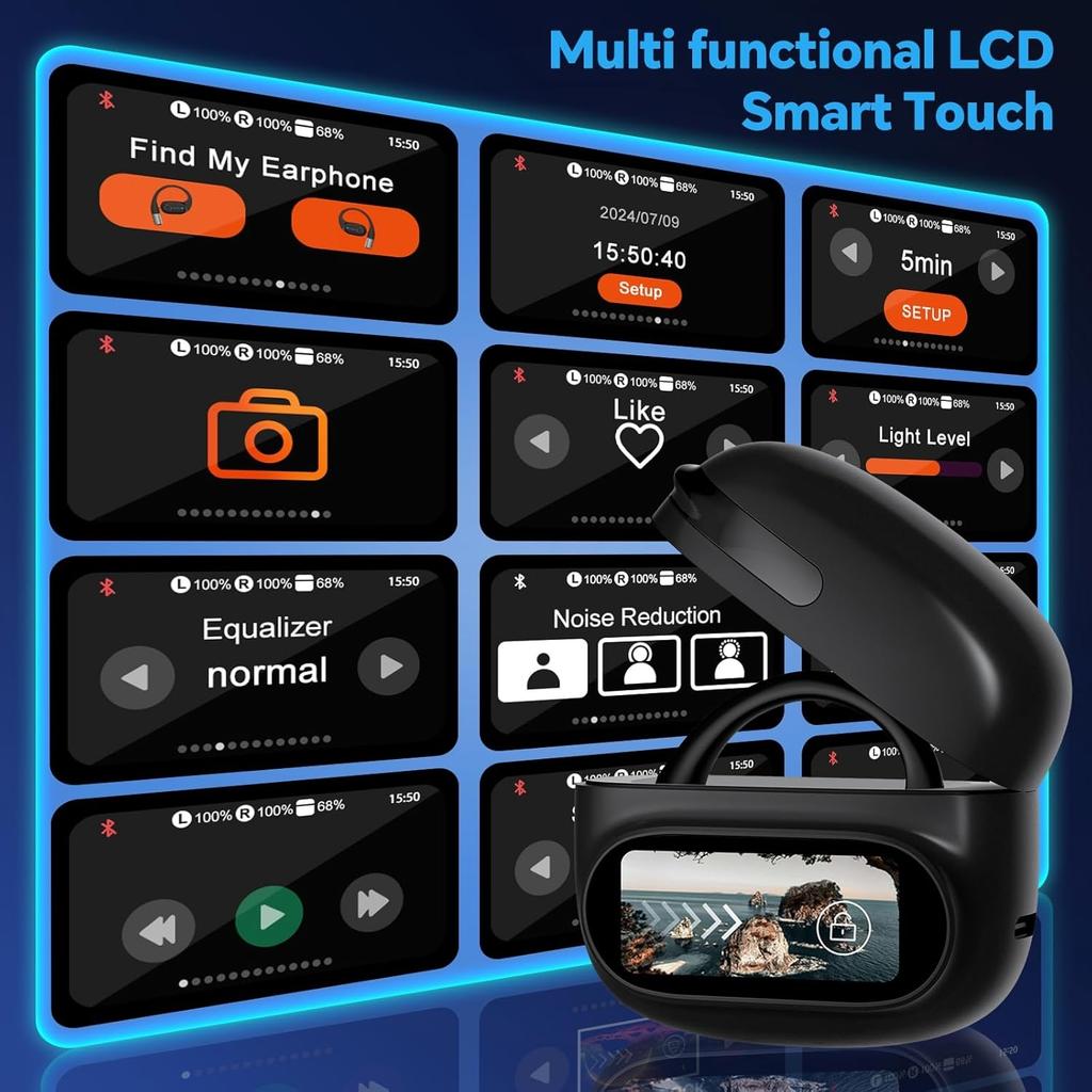 AI Translation Earbuds 164 Languages Translator Headphones Wireless Earphones Bluetooth 5.4 Headphones, Audifonos Traductores Translating Device