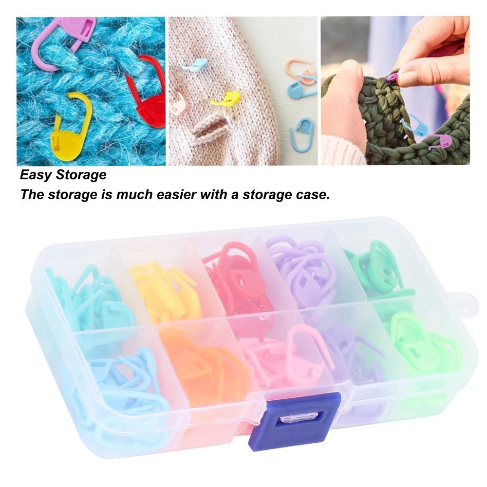 300pcs Assorted Color Knitting Stitch Markers Plastic Stitch Counter Clips  For Crochet