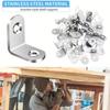 10pcs Thickened Stainless Steel Angle Code Laminate Laminate Connector L-shaped Right-angle Bracket 90 Degrees