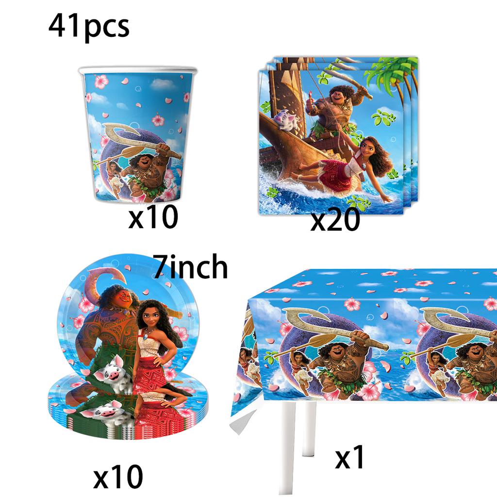 Moana Theme Birthday Party Decoration Tableware Balloons Cup Plate Banner Kid Girls Baby Shower Supplies Christmas Gifts 2 Round Sensory Compression