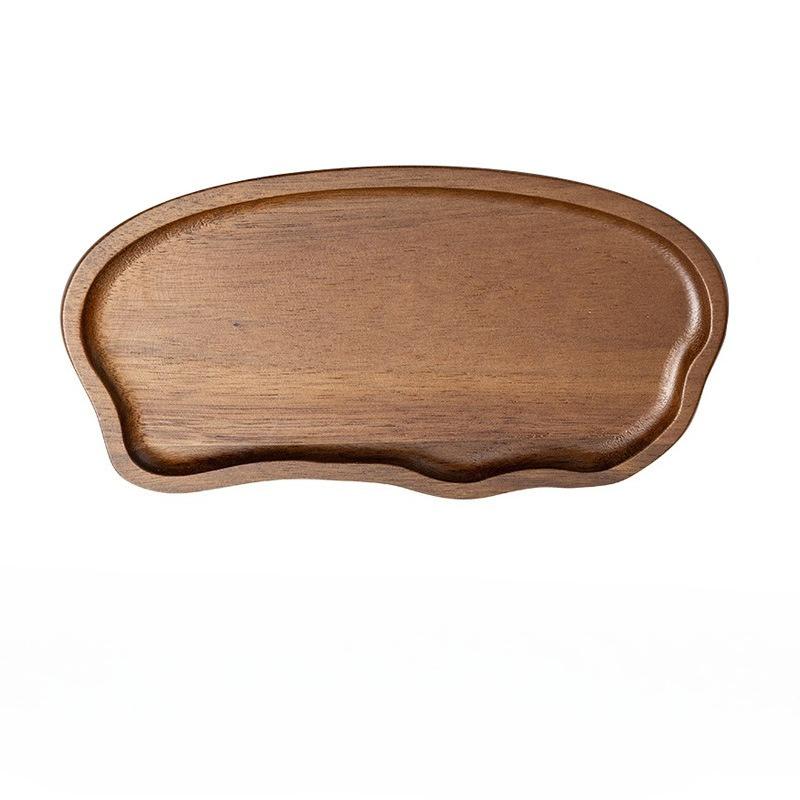 Wooden Tea Coffee Tray Japanese Style Fruit Dessert Candy Plate Wood Decorative Bread Snack Cake Food Dish Trays Tableware