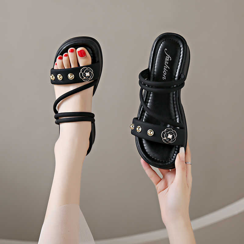 Fashion Open From The Back Open Back Women's Rubber Flip Flops Slippers Thong Sandals Shoes Ladies Runners Sneakers Sports Hit