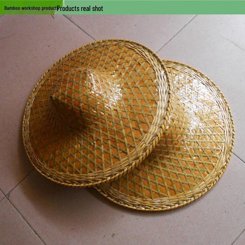 Bamboo Weaving Straw Sun Hat: Sun Protection, Farmer & Fishing Style, Magic Prop, Decorative Fisherman Hat.