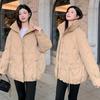 Women's Winter Causal Warm Short-Length Thickened Coat Solid Color Simple Commuter Jacket