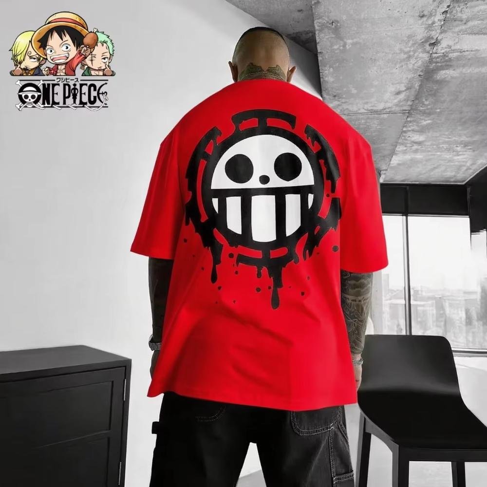 MINISO Print Graphic T Shirt Man Summer Y2k Clothes Cotton Casual Oversized Short Sleeve Tops Street Trend