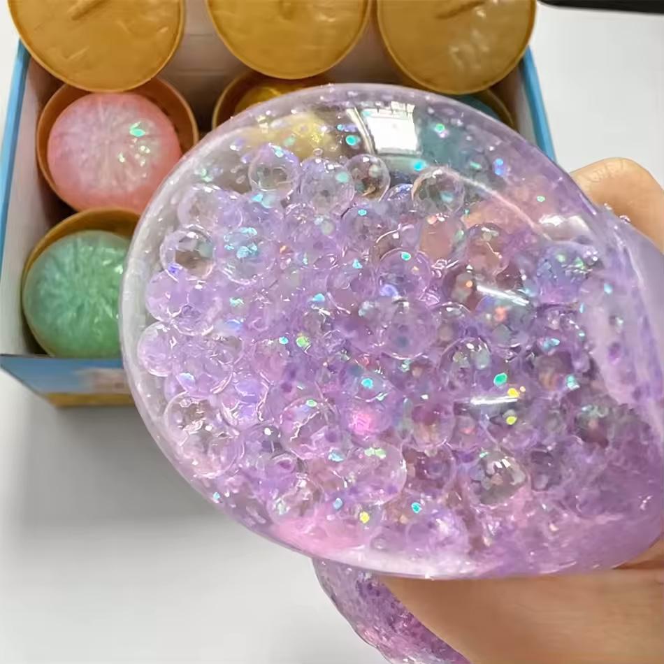 - Glitter Dumpling Squishy with Box Dumplings Sensory Squeeze Toy for Stress Relief Fans Gift