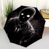 1pc Mystery Figure Automatic Folding Umbrella - Windproof Compact Travel Umbrella with Auto Open/Close, 8-Rib Heavy-Duty Shaft for Women/Men