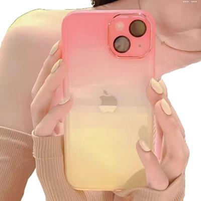 Gradient Color Is Suitable for Ip14pm Phone Cases. Two-tone Matte Soft-edge Apple 16/15pro with Lens Film Protective Case
