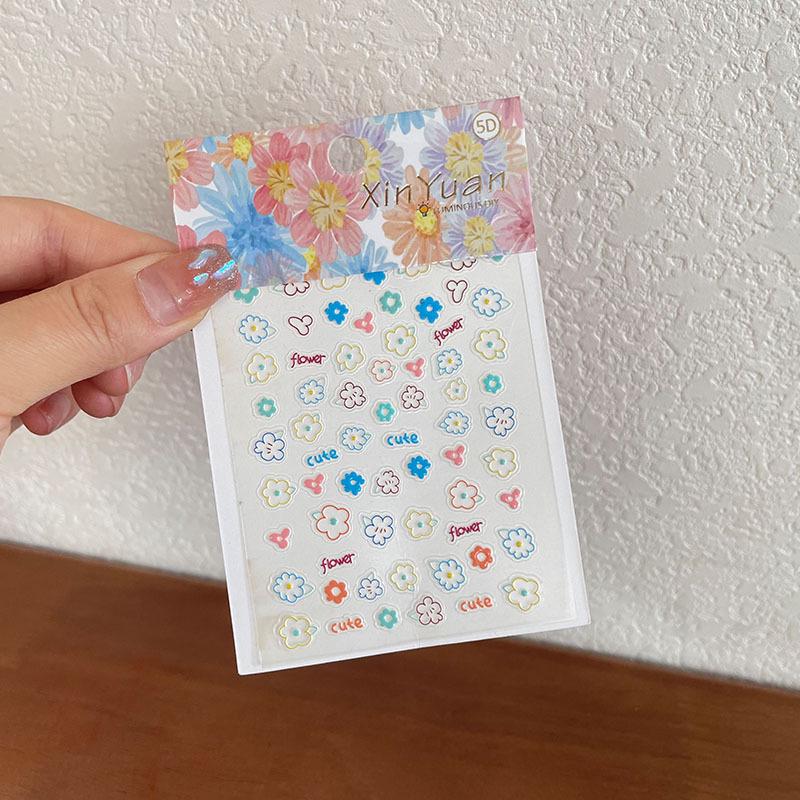 5D Embossed Cartoon Nail and Phone Stickers for Kids