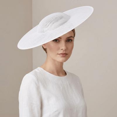Solid Color Vintage Fascinator Hat Big Masquerade Top Hat Elegant Bride Headdress Wedding