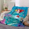 1PC Cartoon Mermaid Blanket, Underwater World Decorative Throw, Perfect for Home Decoration, Gift Idea, All Seasons Use, Living Room, Travel