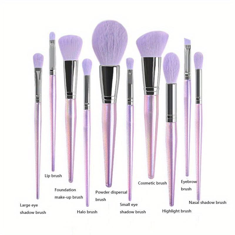 10 Pcs/set Fashion Makeup Brushes Sets Eye Shadow Powder Foundation Highlighter Eyebrow Brush Professional Tool