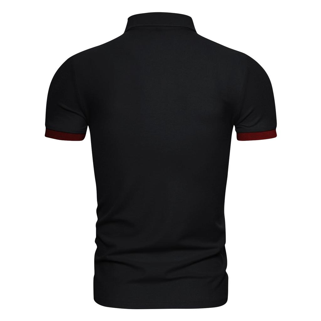 Large Men's Casual Slim Dot Print Short Sleeve T-shirt Men's Summer