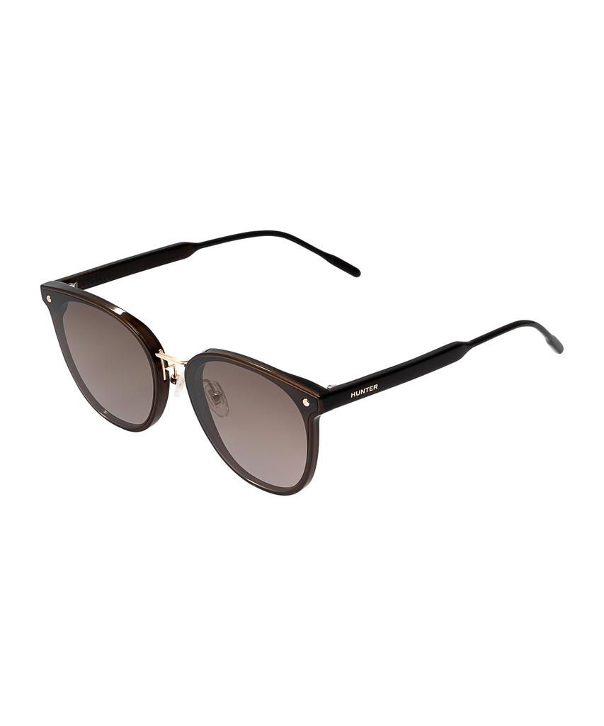 Heonteoaiweeo [Woman] Flat Bar Round Sunglasses - Brown Htb16