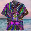 Men's Abstract Graffiti  3D Print Shirt Button Up Shirt Casual Shirt Summer Shirt Short Sleeve Daily Vacation Clothing