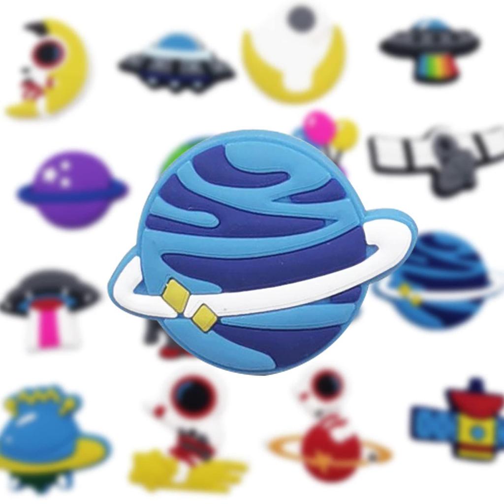 Space-Themed Astronaut and Spaceship Charm Set: Decorative Accessories for Kids
