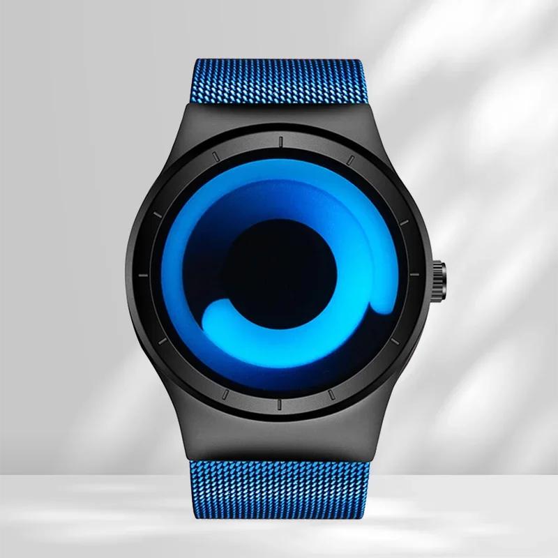Creative Gift Quartz Watches Men Top Fashion Brand Casual Stainless Steel Mesh Band Unisex Watch Clock Male Female Gentleman