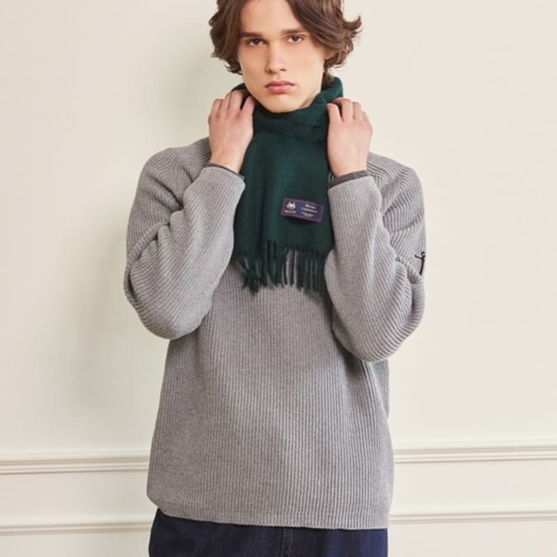 ABRAHAM MOON Merinowolle Schal 25cm - Königliches Grün