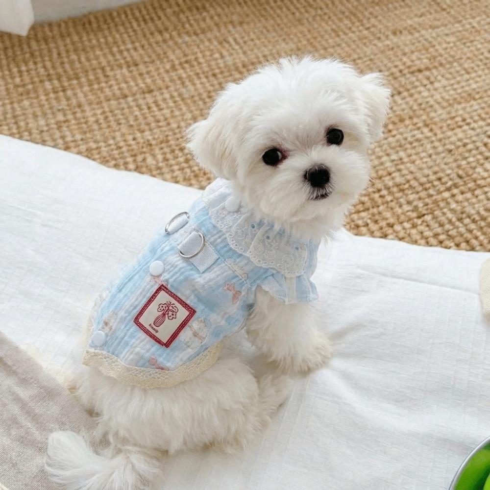 Soft Dog Cooler Clothes Cotton Puppy Skirt Cute Summer Pet Costume  Pets