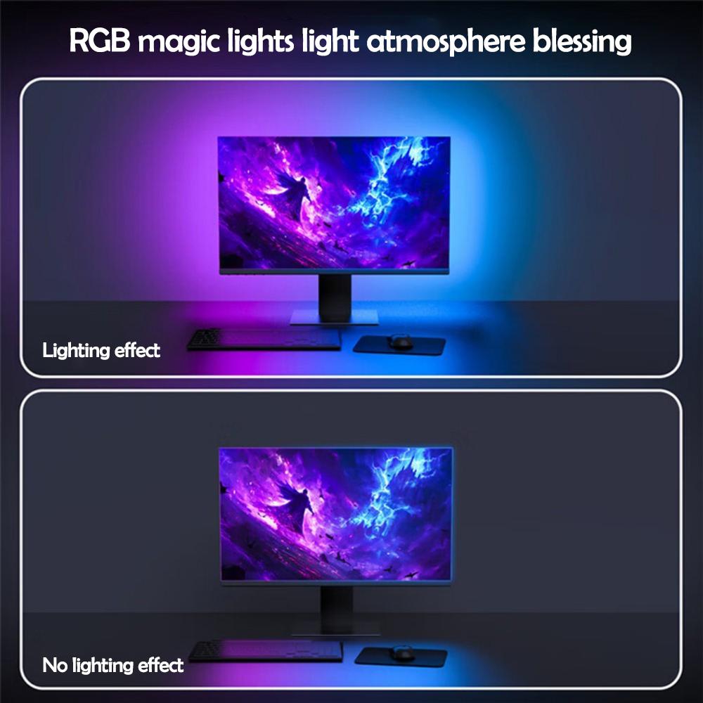 RGB Game Ambient Sync LED Lichtleiste Computer Monitor Display Hintergrundbeleuchtung DIY Farberkennung Licht Smart Gaming Zimmer Dekor