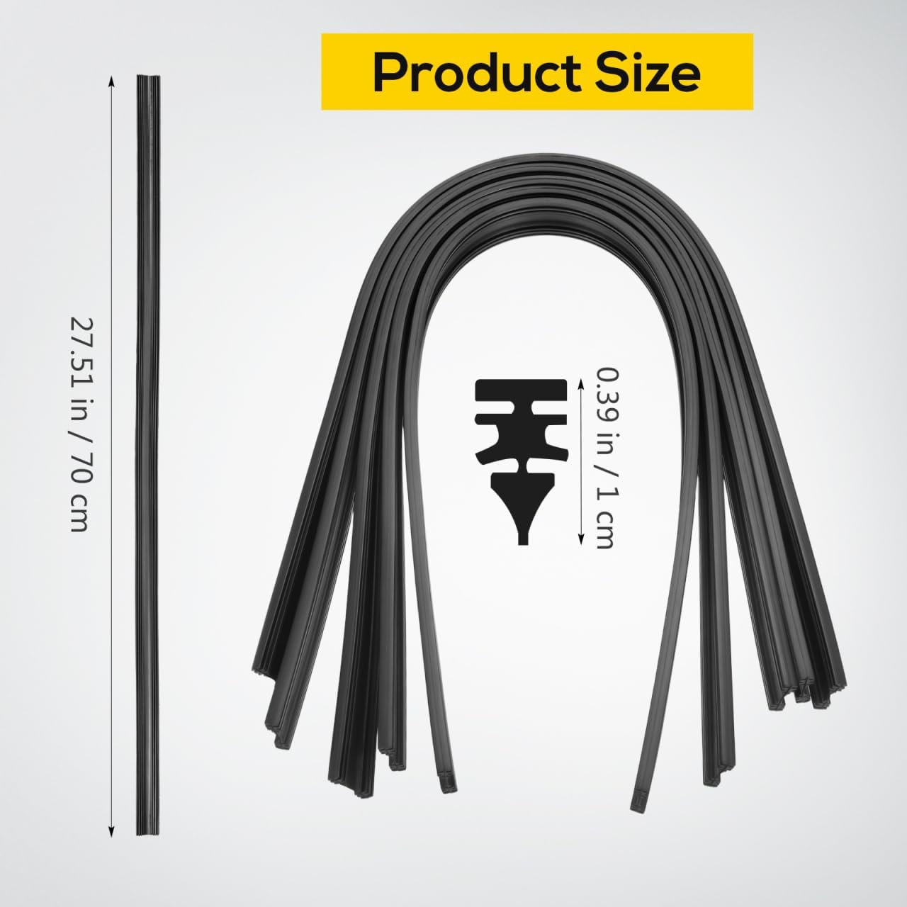 10pcs 6mm Windshield Wiper Blades Refills Silicone Frameless Wipers Insert Rubber Strips for Car Auto