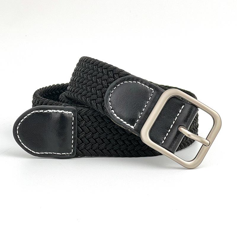 

Плетеный эластичный повседневный пояс без сверления для офисной моды Black Square