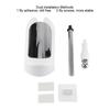 Stainless Steel Handle Toilet Brush with Holder Home Hotel Bathroom Cleaning Tool Set (White)