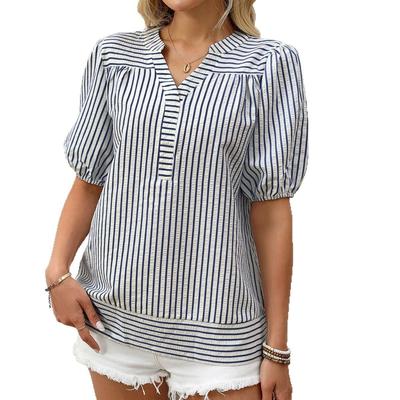 Nova Camisa Casual Clássica de Verão para Mulheres, Manga Curta, Caimento Solto, Moda Versátil