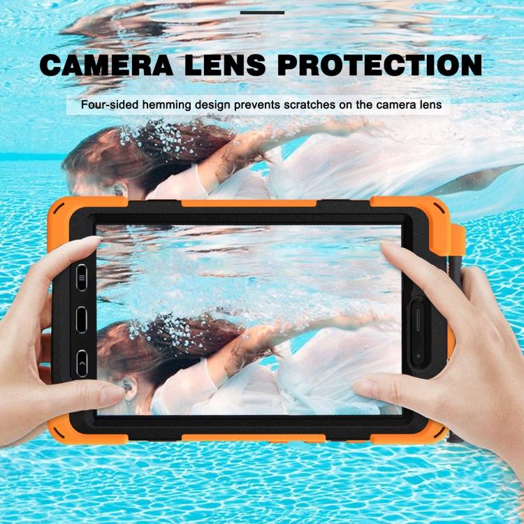 For Samsung Galaxy Tab Active 3 T570 / T575 8.0 Shockproof Colorful Silicone + PC Protective Case with Holder & Shoulder Strap & Hand Strap