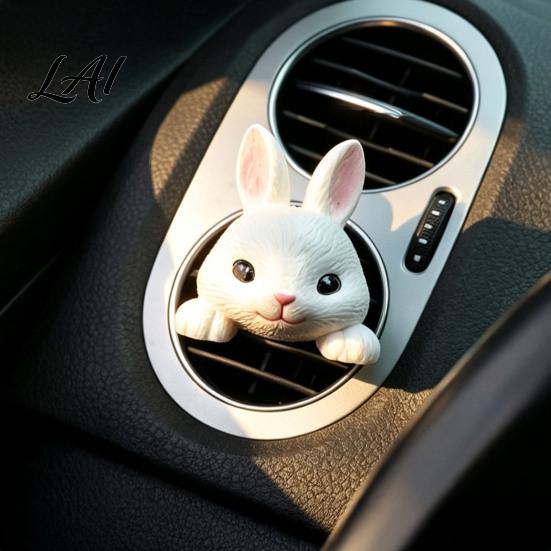 Essential Oil Diffuser for Car Cute Vent Clip Lying Cat/Tiger/Panda/Rabbit Air Freshener Holder SUV Clip Truck Interior Dashboard Decor with