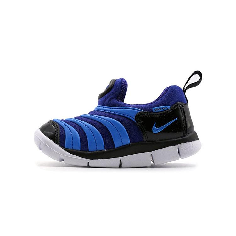 New Nike Dynamo Free Slip-Resistant Cushioning Abrasion-Resistant Low-Top Toddler Shoes Lake Blue Black Infant And Toddler 343938-413