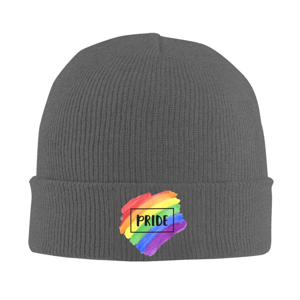 Rainbow Queer Pride Lgbt Warm Knitted Cap Fashion Bonnet Hat Autumn Winter Outdoor Beanies Hats For Unisex Skull Knitted Hat