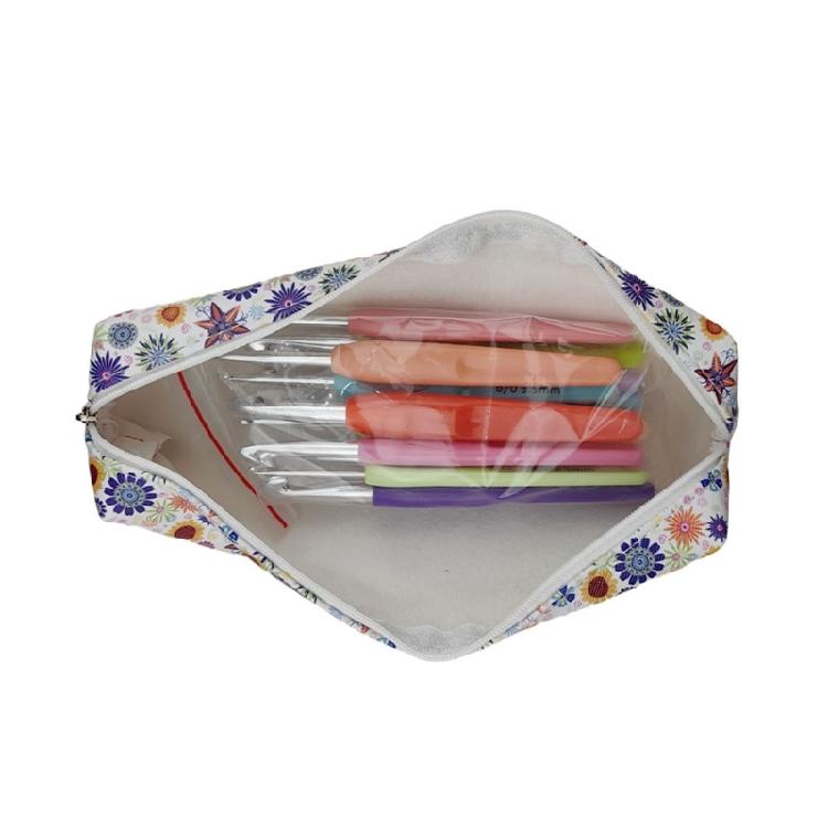 13Pcs Metal Crochet Hook to Beginner and Adults, Ergonomic Soft Grip Crochet Needle with Stainless Tip Crochet Hook Set