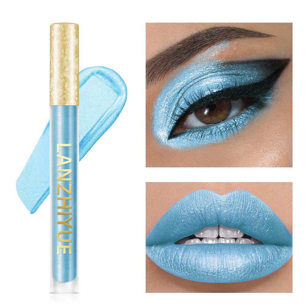 

Жидкие тени для век с ослепительным хайлайтером, блеск для губ, жидкая помада с глазурью для губ, мультихромные тени для век с бриллиантами, интенсивный цвет, подводка для глаз, подводка для губ 204#