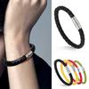 Trendy 1 Piece Women Men PU Leather Braided Fashion Accessories Magnetic Clasp Jewelry Bracelet