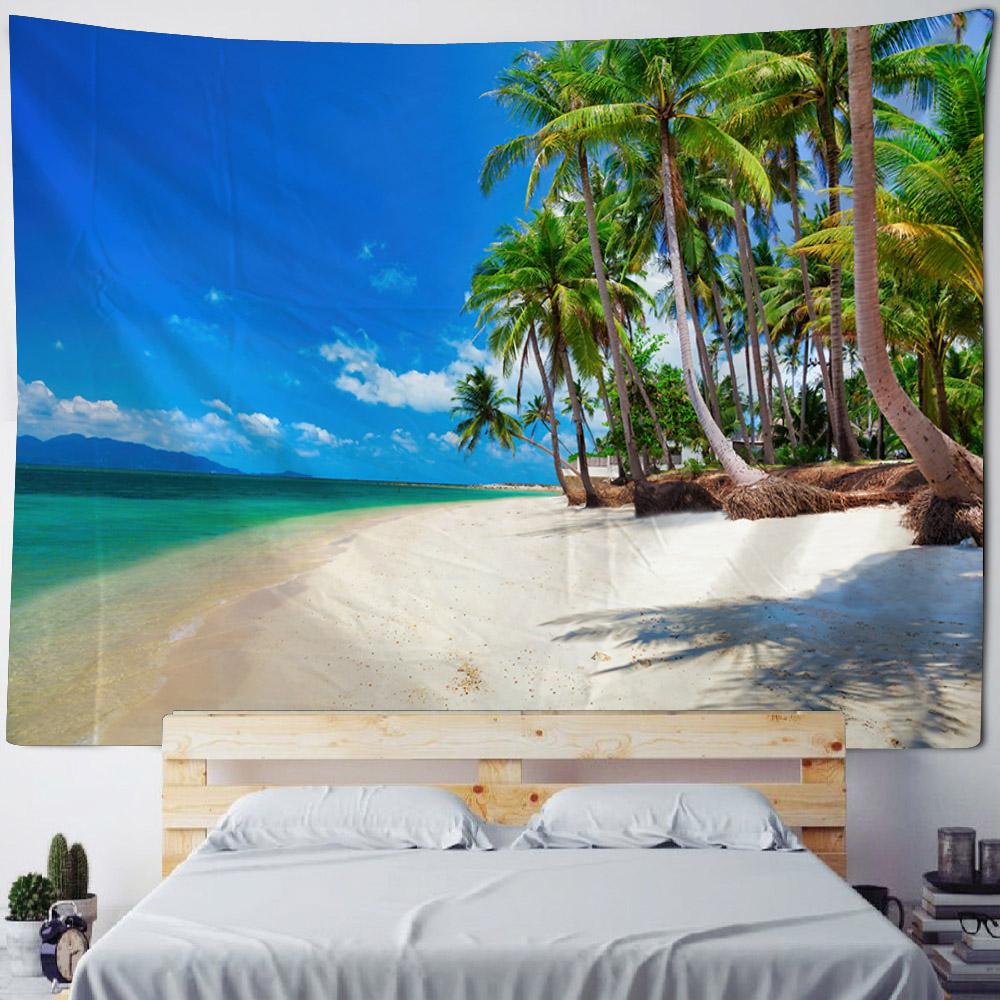 Sea View Tapestry Wall Hanging Bohemian Home Decoration Polyester Fabric Used For Living Room, Bedroom, Dormitory, Fast Shipping